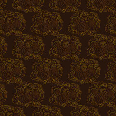 Abstract pattern in brown tones. For print.
