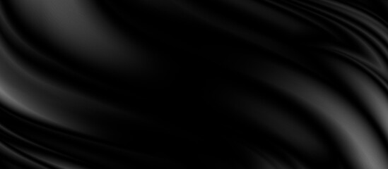 Black fabric background with copy space
