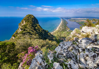 Mount Circeo (Latina, Italy) - The famous mountain on the Tirreno sea, in the province of Latina,...
