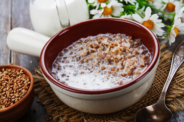 Buckwheat porridge with milk