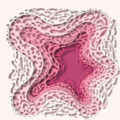 pink background in paper style abstract, illustration