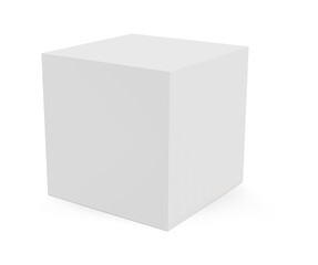Three-dimension cube block isolated on white background