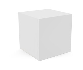 Vector 3D cube block isolated on white background