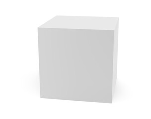 Realistic square hexagon figure isolated on white background