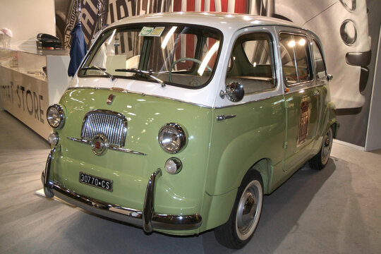 Turin, Piedmont, Italy -7/02/2014- AutoMotoRetro is the annual periodic fair for enthusiasts and collectors of vintage cars and motorcycles and retro mechanics