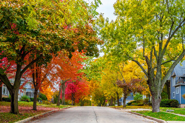 West Dundee Town street view in Illinois State of USA