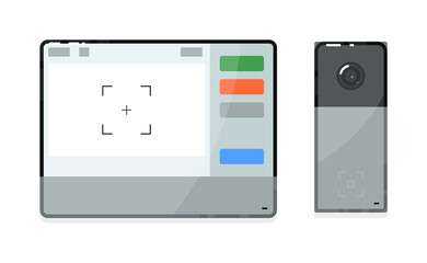 Video intercom camera, eyelet, display screen unit isolated