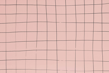 Distorted grid pattern on dull pink wallpaper