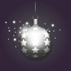 Christmas silver ball