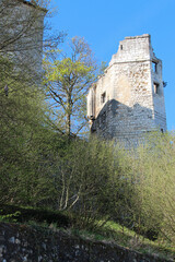 ruined medieval castle in vendôme in france