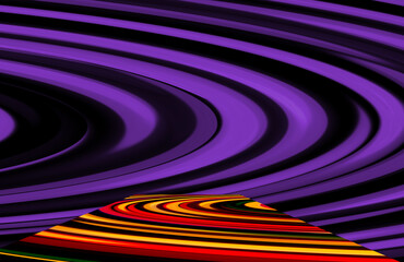 colorful twirl abstract background on purple dark