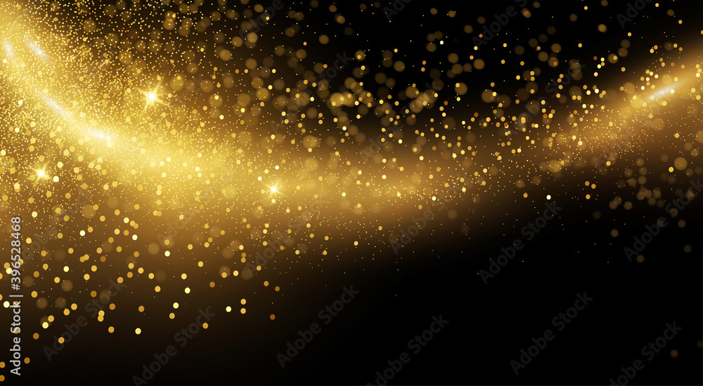 Poster holiday abstract shiny color gold design element