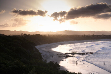 Groups of people at the beach