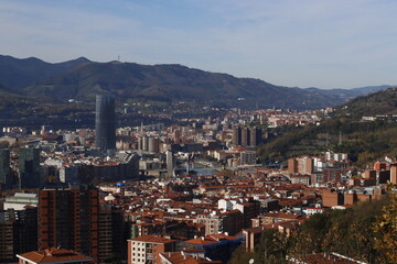 Urbanscape in the city of Bilbao