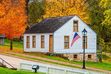 Historical District view in Galena Town of Illinois State