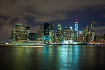 Fototapeta na wymiar Panorama New York City at night