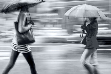 rainy day motion blur