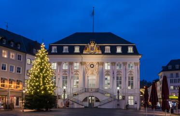 The old town hall (Altes Rathaus) in Bonn at Christmas time, Germany