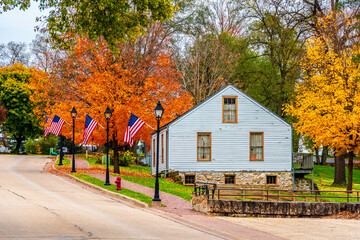 Fototapeta na wymiar Historical District view in Galena Town of Illinois State