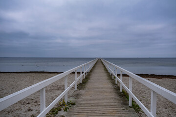 wooden pier on the sea 