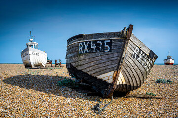 Abandoned boat at Dungeness