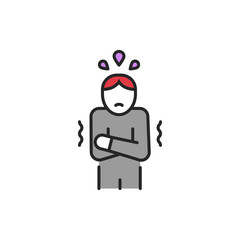 Excitement line color icon. Sign for web page, mobile app