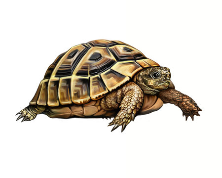 Balkan tortoise (Testudo hermanni)