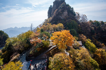 Amazing autumn landscape at Wudang Mountain.