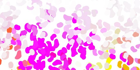 Light pink, green vector pattern with abstract shapes.