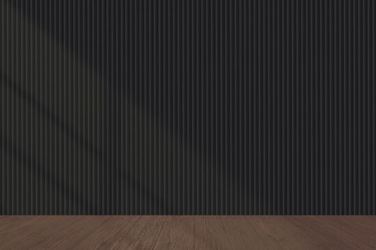 Blank dark wall in a living room mockup