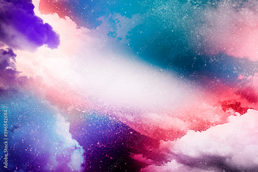 Wall mural colorful abstract universe textured background