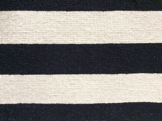 Black and white striped textile.