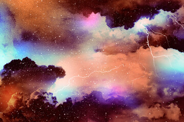 Colorful abstract universe textured background