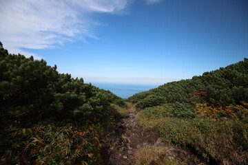 Fototapeta na wymiar Rausu dake mountain in Shiretoko, Hokkaido, Japan
