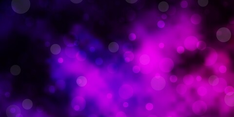 Dark Purple vector layout with circle shapes.