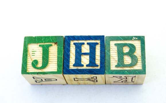 The word JHB visually displayed on a clear background image with copy space