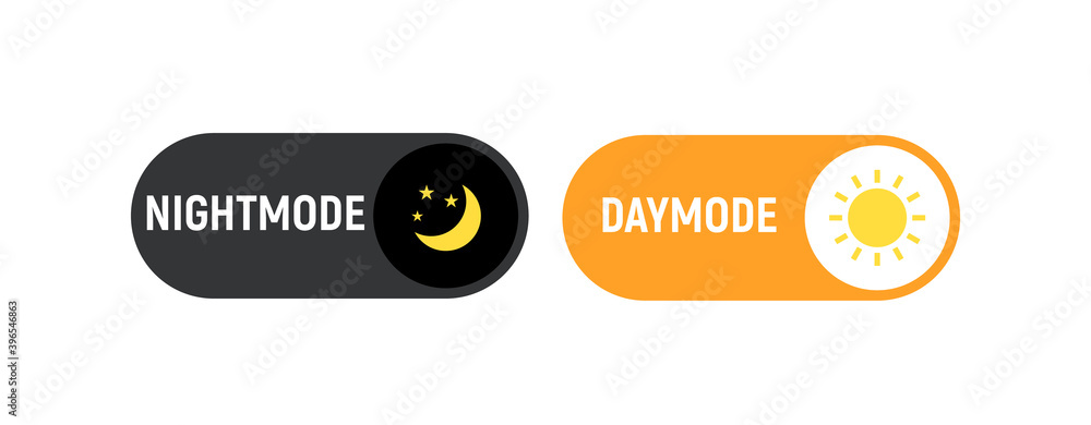 Poster day night mode switch ui button. light dark mode slider theme