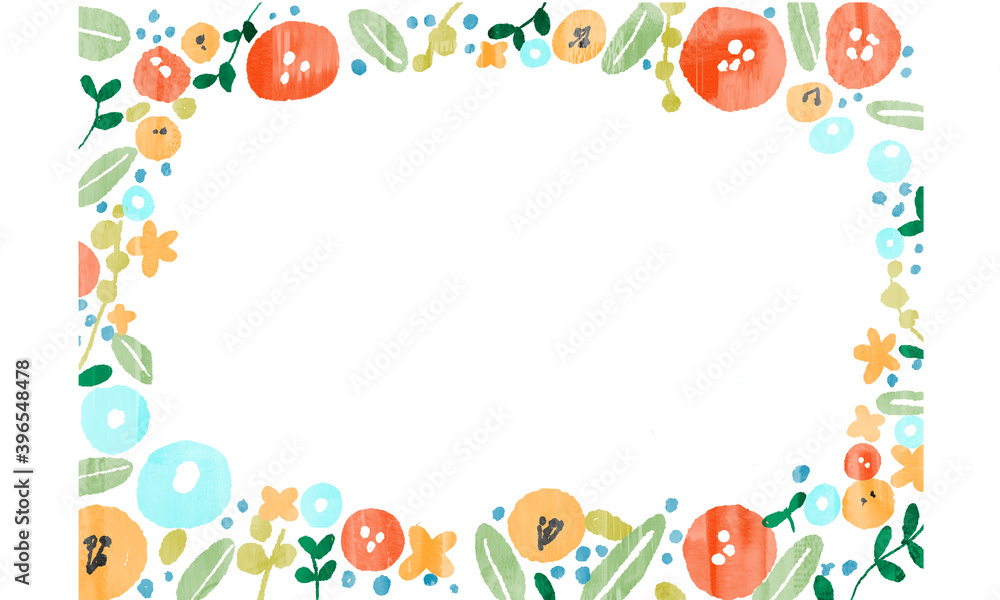 Wall mural Scandinavian floral vector background illustration