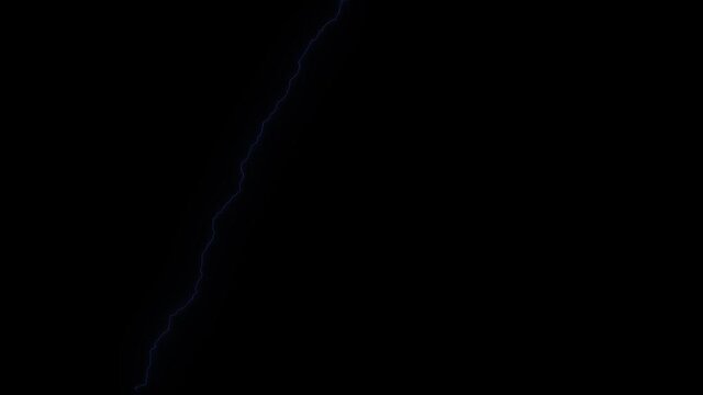 Thunder Lightning Effect Video In Black Background