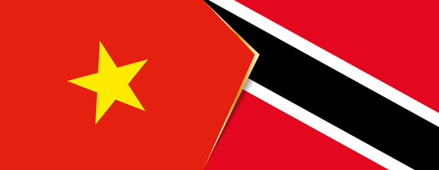 Vietnam and Trinidad and Tobago flags, two vector flags.