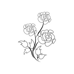 Floral vector background in line style. Seamless pattern of Modern trendy graphic design template for poster, card, banner, cover, textile, fabric, wrapping.