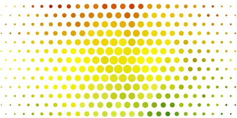 Light Green, Yellow vector background with circles.