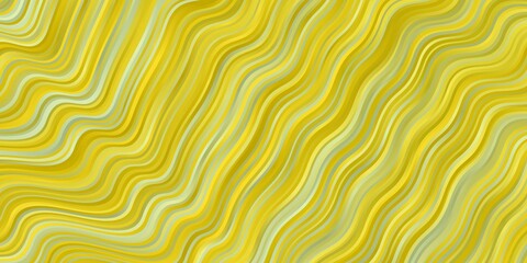 Light Green, Yellow vector texture with curves.