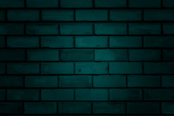 dark emerald green brick wall with noise grain effect, empty space for text background