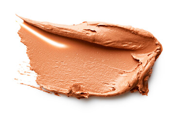 Makeup tone foundation stroke isolated on white background