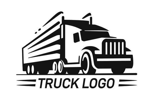 Big Truck logo template for you design in black color