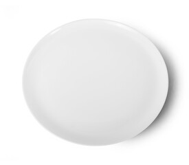 white plate isolated on white background.