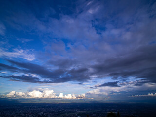 The Large Clouds Above The City of Chiang Mai