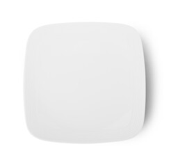 white plate isolated on white background.