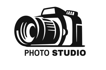 digital camera drawn in logo style for your project